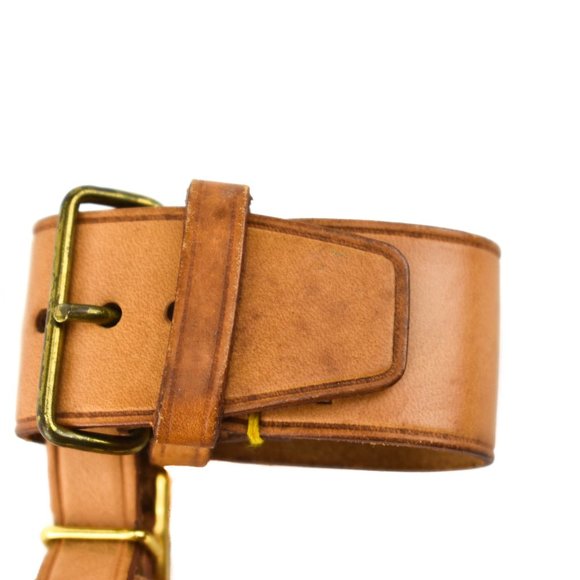 LOUIS VUITTON Tan Leather Luggage Tag & Keepall rq - Picture 5 of 6